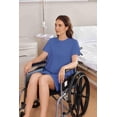 thumbnail image 3 of Pinspark Open Back Hospital Gowns for Women Tear Away Short Sleeve Post Surgery Soft Nightgowns for Elderly Women With Pocket, 3 of 6