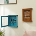 thumbnail image 2 of Wooden Key Holder with 3 Key Hooks Mail Sorter Organizer Wall Mounted Wooden Mail Holder, 2 of 11