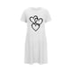 thumbnail image 5 of Camisón corto de talla grande para mujer, camisón de manga corta con estampado de pecho a la moda, camisón para mujer, 5 of 5