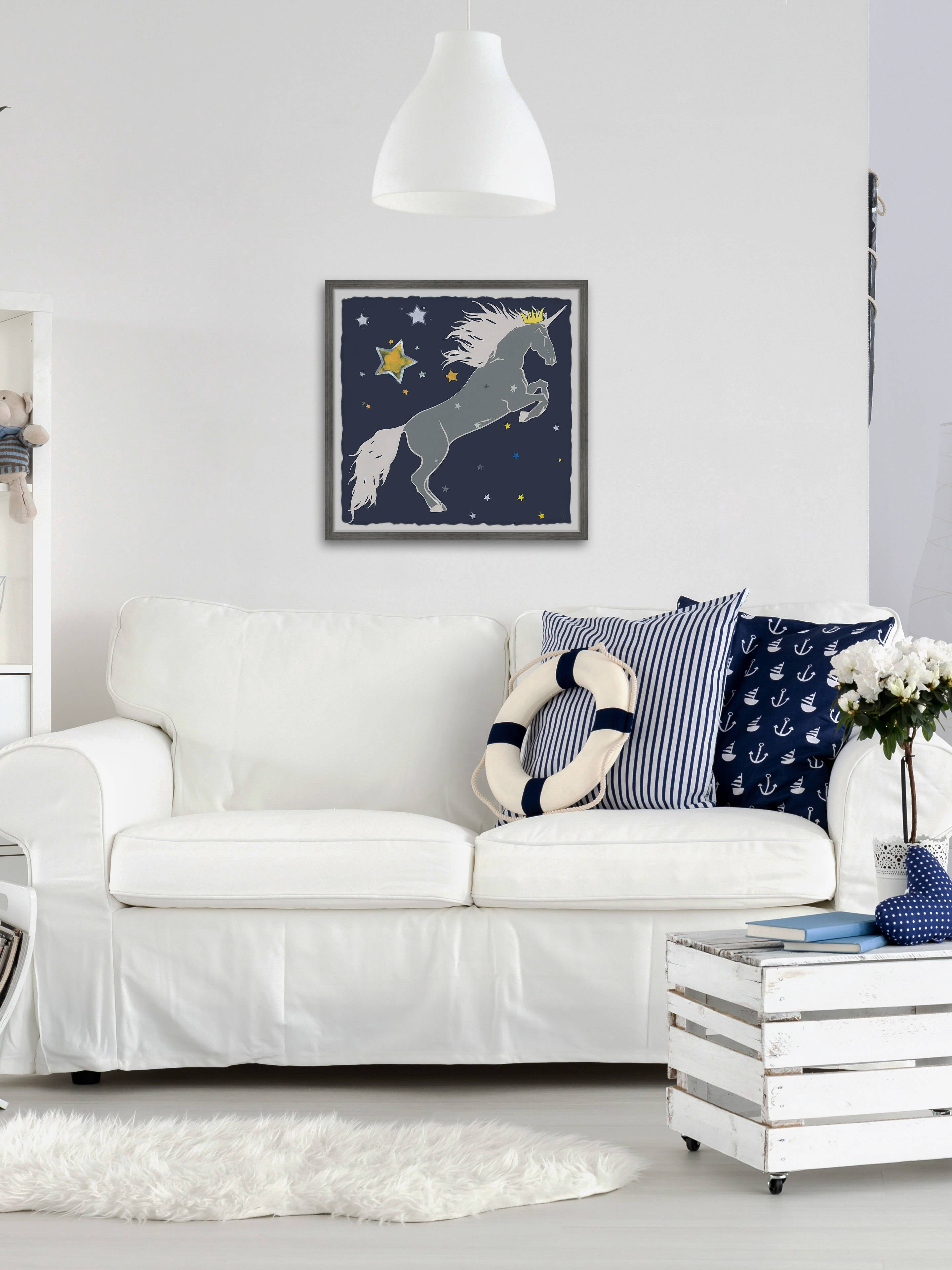 Marmont Hill Star-crowned Unicorn Framed Wall Art