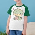 thumbnail image 3 of RXIRUCGD 2025 Vêtements d'Été pour Enfants Tout-Petits Garçons Filles Mode Mignon Col Rond Imprimé Manches Courtes Haut, 3 of 7