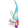 thumbnail image 4 of Northlight Girl Gnome Girl with Bunny Ears Easter Figure - 18.25" - Blue and Pink, 4 of 5