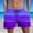Purple, variant on Gym Shorts for Men Casual Fashion Gradient Shorts With Pockets Elastic Waist Beach Pants Best Men'S Workout Shorts on Clearance