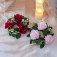 thumbnail image 6 of Leatfisat New Valentine'S Day Table Rose Candle Cup Candlestick Wreath Ring Decoration Party Wedding Decoration, 6 of 6