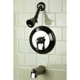 thumbnail image 2 of Kingston Brass NB3630AL Water Onyx Pressure Balanced Tub & Shower Faucet with Metal Lever Handle, Black Stainless Steel, 2 of 3