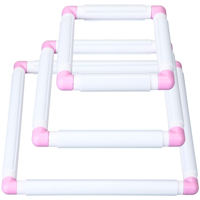 Aro para bordar Janinka en punto de cruz, 3 unidades, rectangular, blanco
