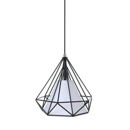 

Tomshine 110-240V 0-60W Industrial Vintage Cage Pendant Light Iron Art Diamond Pyramid Wrought Ceiling Lamp for Restaurant Bedroom Living Room Studio Loft Aisle