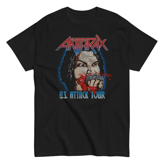 Anthrax - US Attack Tour Unisex T-Shirt - Black - Small