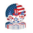 thumbnail image 2 of Patriotic Decoration 4th Of July Plates Napkins Forks Tableware Set Disposable Paper American Flag Theme Independence Day, 2 of 4