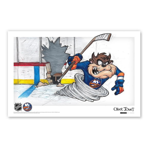 Tasmanian Devil New York Islanders 11" x 17" Looney Tunes Poster Print