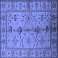thumbnail image 1 of Ahgly Company Indoor Square Oriental Blue Traditional Area Rugs, 5' Square, 1 of 4
