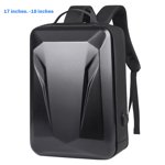 Sac à dos antivol pour ordinateur portable Hard Shell étanche Sac à dossier de voyage Slim Gaming Computer avec Lock Black 17-18Inch