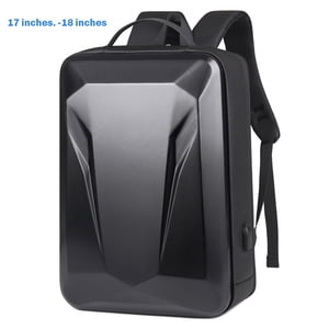 Sac à dos antivol pour ordinateur portable Hard Shell étanche Sac à dossier de voyage Slim Gaming Computer avec Lock Black 17-18Inch