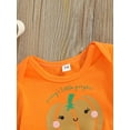 thumbnail image 5 of Qiylii Infant Girls Halloween Romper Dresses, Orange Pumpkin and Letters Print Long Sleeve Romper Tutu Skirt,0-18M, 5 of 8