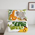 thumbnail image 5 of Manfei Lovely Tiger Giraffe Twin Comforter Sets,Zoo Animal Elephant Bedding Set,Green,Polkadot Reversible,2pcs,1 Comforter and 1 Pillowcase, 5 of 7