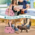 thumbnail image 6 of Soft-Sided Small Dog Purse Carrier with Pockets, Airline Approved Breathable Mesh, Portable Puppy Cat Travel Tote, Pink, 6 of 6