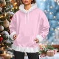 thumbnail image 4 of Women's Hoodie 2026 Casual Fall Winter Drawstring Plain Hooded Sweatshirt with Pockets Pullover Top, 4 of 5