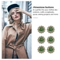 thumbnail image 2 of FUEENIRVA Green Sunflower Sew on Rhinestone Buttons Decorative Sewing Accessories for Crafts, 2 of 8