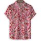 thumbnail image 2 of Camisa de moda con estampado de flores en 3D para hombre, camisas hawaianas de manga corta con solapa de verano, blusa holgada con botones y flores para la calle, 2 of 4