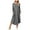 Dark Gray, variant on Women Nightgown Cotton,Women’s Nightshirt Short Sleeve V Neck Long Sleepwear Ultra-Soft Sleepshirt Dress with Pockets Loungewear