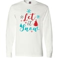 thumbnail image 3 of Inktastic Let It Snow, Snowflakes, Christmas - Red Blue Gray Long Sleeve T-Shirt, 3 of 5