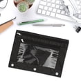 thumbnail image 2 of Stationery Bag 3-Rings Binder Pencil Pouch Double Layer Stationery Bag, 2 of 21