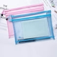 thumbnail image 4 of Twfbrm Mesh Pencil Case, A5 Size Double-Layer Nylon Mesh Pencil Pouch with Zipper, Portable Stationery Organizer Clear Exam Pen Holder Multi-Purpose Travel Cosmetic Storage Bag Office Supplies, Black, 4 of 9