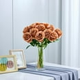 thumbnail image 3 of 12PC Black Roses Artificial Flowers Fake Roses Silk Realistic Roses Bouquet Flowers with Long Stems for Wedding Home Party Centerpieces Decorations, 3 of 5