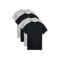 thumbnail image 4 of Big Men's Dual Defense Black/Gray Crew T-Shirts, 4 Pack, 4 of 5