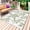 White, variant on Sage Green Flower Outdoor Rug 3x5 Ft - Reversible Patio Rug Outdoor Camping Rugs, Vintage Country Rose Leaf Floral Washable Indoor Outdoor Area Rugs, Non-Slip Outdoor Carpet Runner for Deck/Porch
