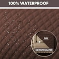 thumbnail image 4 of Lavish Cover 100% Waterproof Sofa Cover, 3 Seat Non-Slip Couch Slipcovers, Washable Furniture Protector with Pockets & Elastic Straps for Kids Pets, 3 Seaters, Dark Coffee, 4 of 9