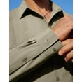 thumbnail image 7 of sogami Mens Linen Button Down Shirt Casual Cuban Guayabera Shirt Green Summer Shirt For Men, 7 of 7