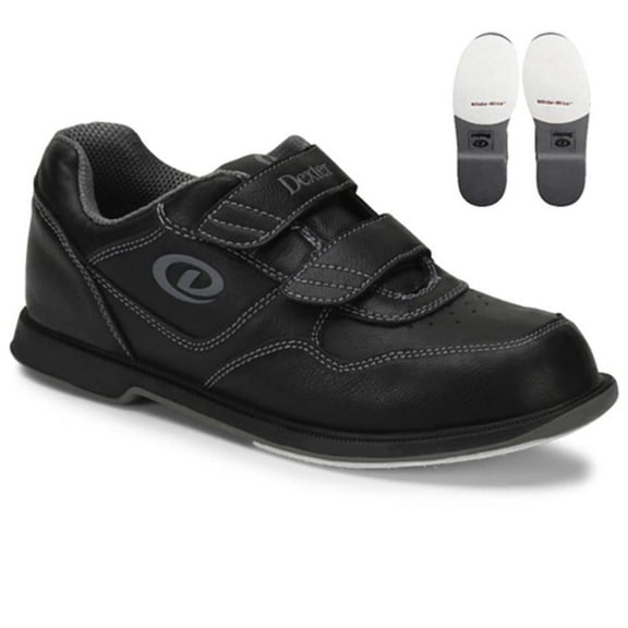 Dexter V Strap Black Men's Bowling Shoes, Size 10