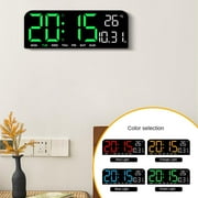 Soug 1x Digital Wall Clock Led Alarm Temperature Humidity Night Large Display New