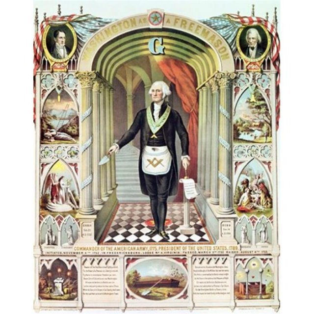 George Washington As A Freemason Poster Print - 11 x 14 in.