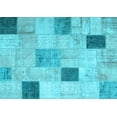 thumbnail image 1 of Ahgly Company Indoor Rectangle Patchwork Light Blue Transitional Area Rugs, 8' x 10', 1 of 4