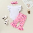 thumbnail image 5 of Younger Tre Baby Flared Pants Birthday Outfit Sets (Girls) 3 Count, 5 of 8