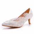 thumbnail image 3 of zapatos de tacón alto a la moda para boda, zapatos blancos para novia, zapatos de tacón con correa en el tobillo para mujer, zapatos de fiesta de encaje con diamantes de imitación para baile para muje, 3 of 5