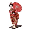 thumbnail image 2 of Escultura de muñeca geisha japonesa étnica, adorno artesanal de 30 cm, estilo tradicional asiático. Estilo D, 2 of 9