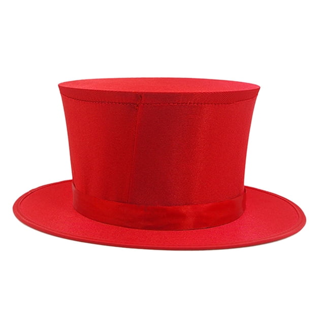 Sombrero de primavera plegable, accesorios, juego de ilusión, vestirse, juego de rol, mago, , trucos de magia para niños, Navi Rojo