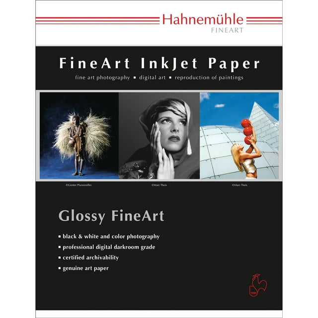 Hahnemuhle Satin Photo Rag, 100% Rag, Fine Lustre Bright White Inkjet Paper, 310 gsm, 8.5x11"", 25 Sheets