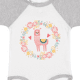 thumbnail image 4 of Inktastic Llama Rose Flower Wreath Girls Baby Bodysuit, 4 of 5