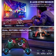 Switch Pro Controller for Switch 2/Lite/OLED /PC/IOS/Android,Beboncool Wireless Gaming Controller with Hall Effect Joystick/2Pack