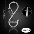 thumbnail image 2 of HEQUSIGNS 12Pcs Heavy Duty Rustproof Safety Buckle Design S Hook, white S Hooks for Kitchen Utensil and Closet Rod, Hanging Plants, Pots and Pans, Bathroom, Bags, 2 of 7