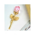 thumbnail image 2 of 24K Gold Plated Dipped Rose Flower in glass dome Romantic Gift Love for Valentine's Day, 2 of 5