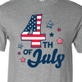 thumbnail image 4 of Inktastic 4th of July with Striped Stars T-Shirt, 4 of 5