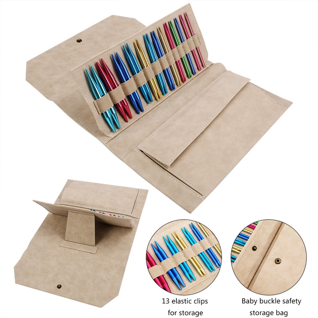 Empty Circular Knitting Needle Case Empty Crochet Hook Knitting Tool Storage Bag