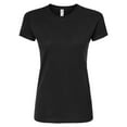 thumbnail image 4 of Tultex Women’s Slim Fit T-Shirt, Women's Short Sleeve Tee, Soft Ring-Spun Cotton Tee, Black, L, 4 of 5