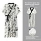 thumbnail image 5 of Vestido de dormir fino de seda helada para mujer, ropa de hogar de manga corta con cuello en V, longitud media, talla grande, puede usar al aire libre, dibujos animados de gato, verano, 5 of 5