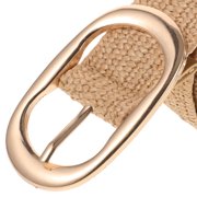 Raindrops Women's Adjustable Elastic Waist Belt with Stretch Straw Woven Design, Stylish Fashion Accessory for Casual and Dressy Looks
